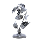 Silver floral lamp
