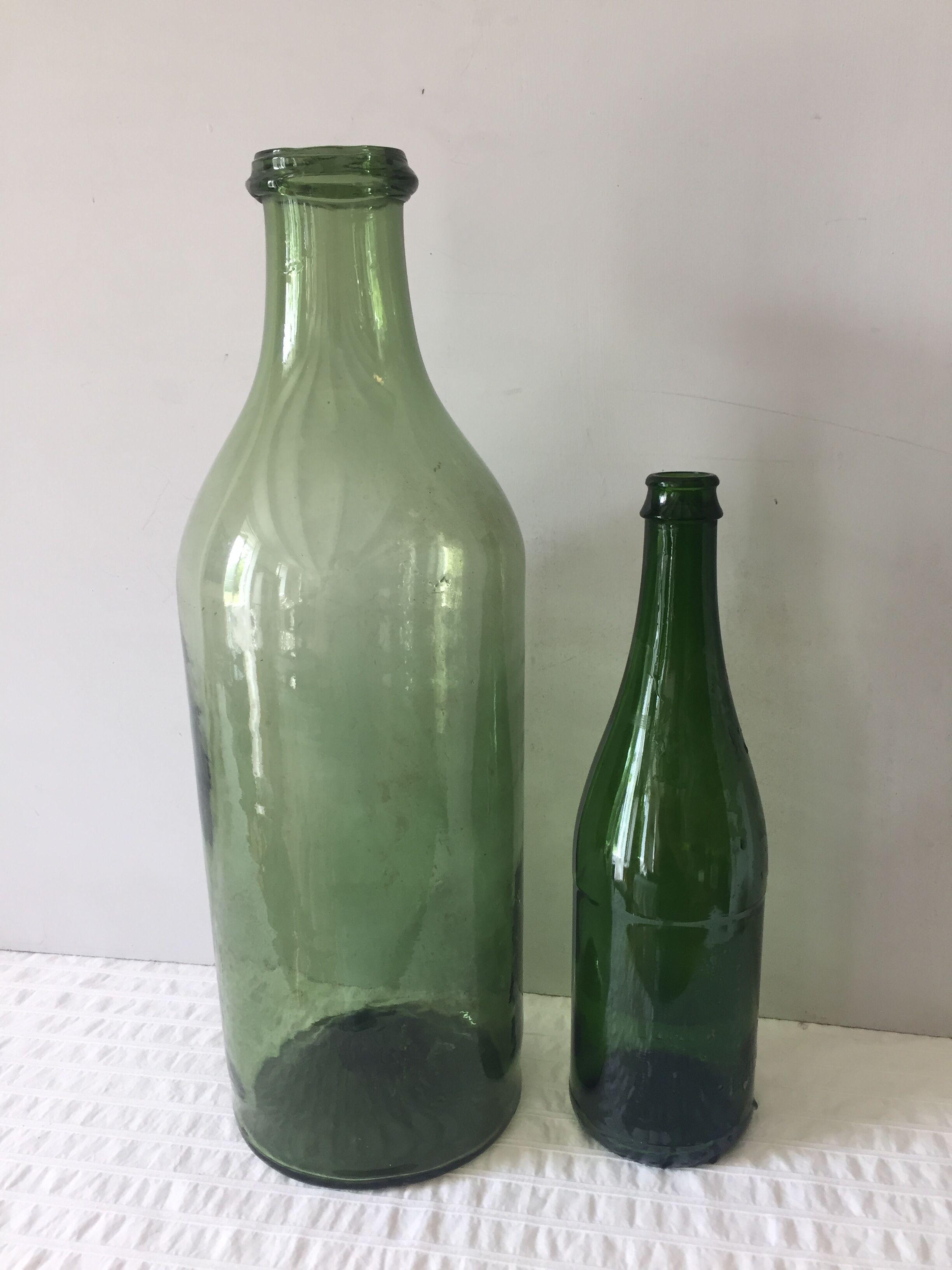 Bouteille en verre épais bulle au format XXL