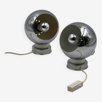 Iconic Reggiani 'Eyeball' Lamps 60s - Pair of Vintage Masterpieces - Set of 2
