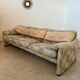Ancien canapé Maralunga 3 places design italien des années 70 Cassina tissu patchwork
