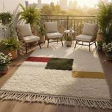 Handmade pure wool rug, size 150 x 250 cm