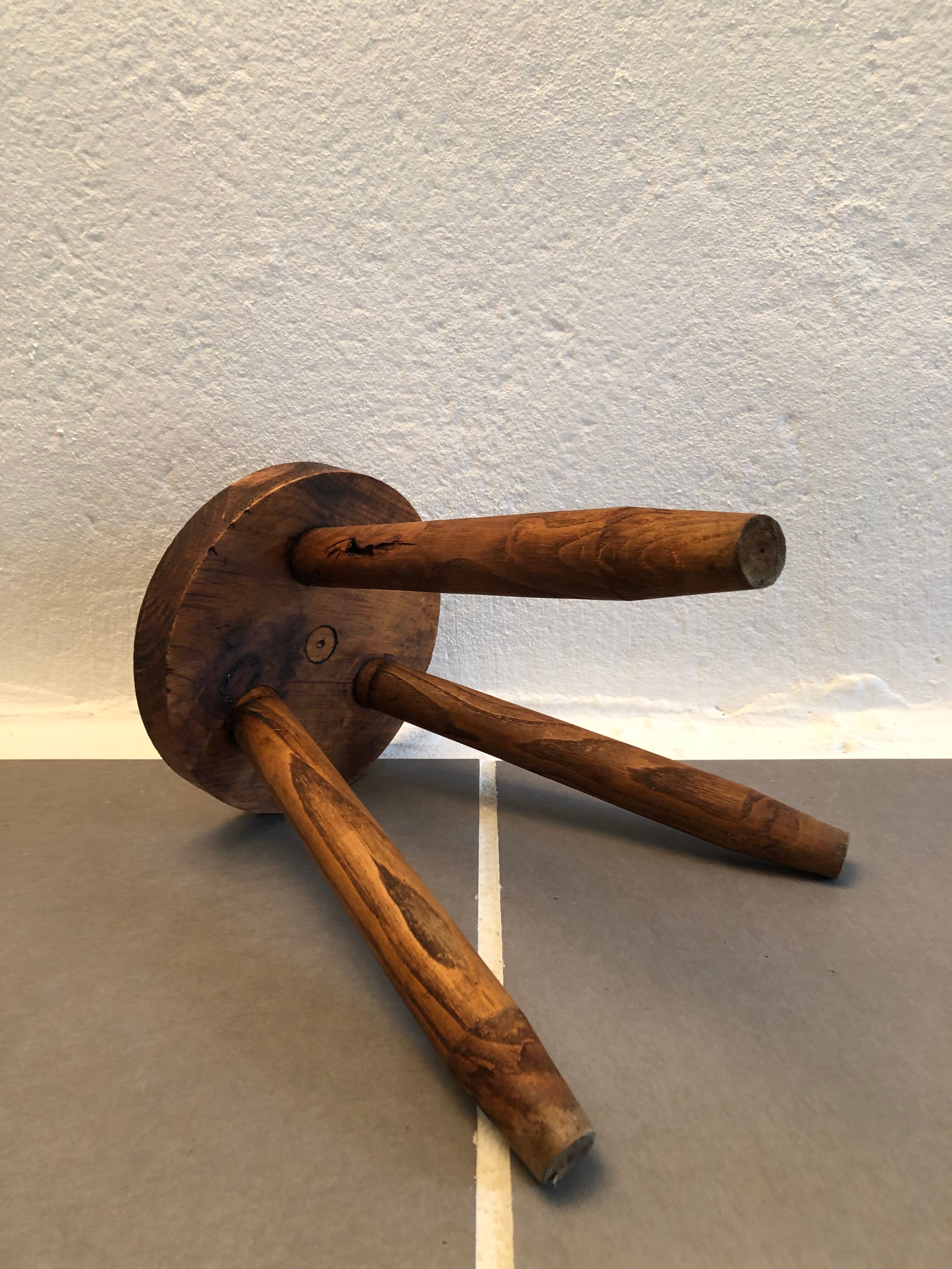 Vintage tripod farm stool