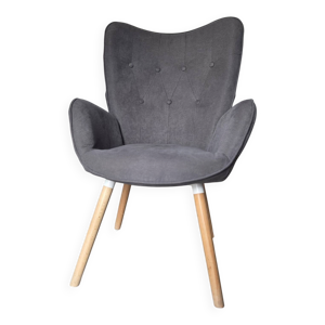 Fauteuil scandinave en - tissu