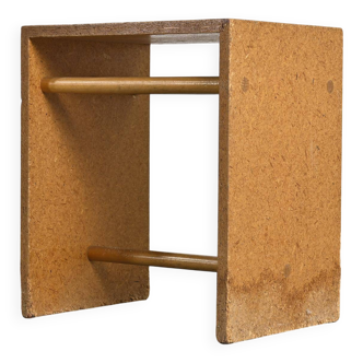Rare tabouret en aggloméré par Max Bill, Ulm, vers 1962