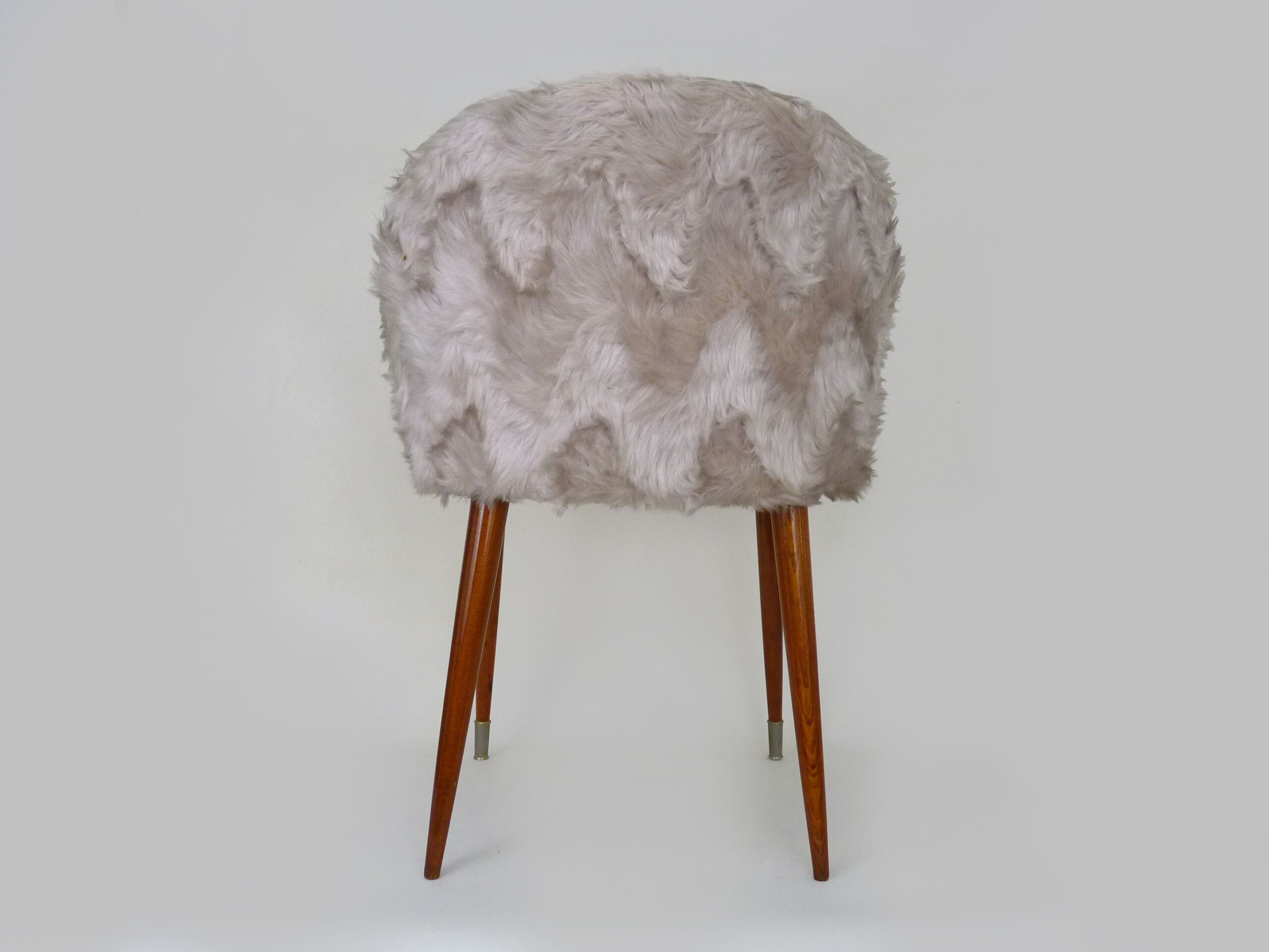 Pair of chairs moumoute wooden compass legs year 60