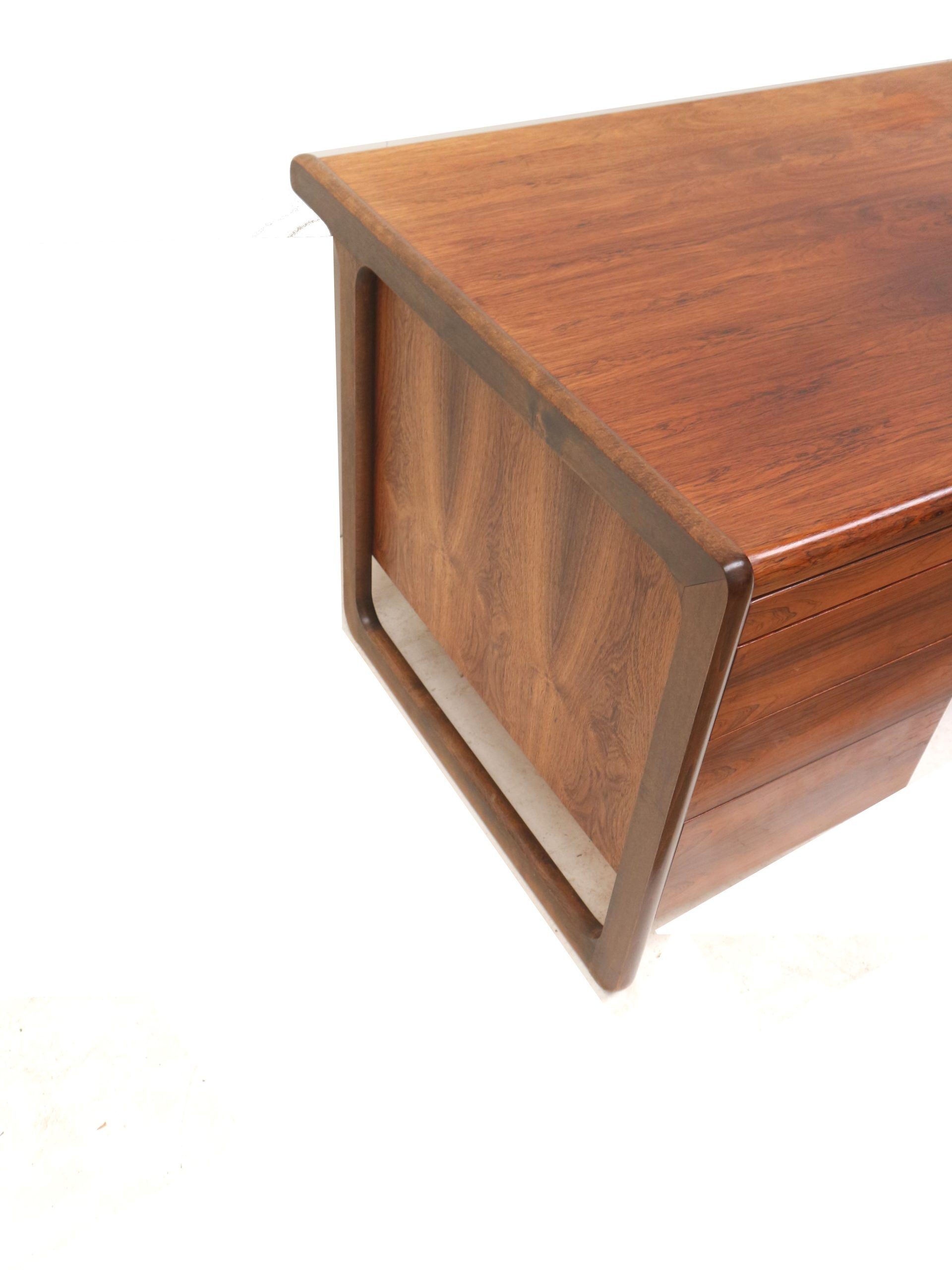 Large rosewood desk / 1960s executive desk
