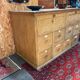 Old workshop furniture in good condition. 8 drawers and 2 drop-down doors, very