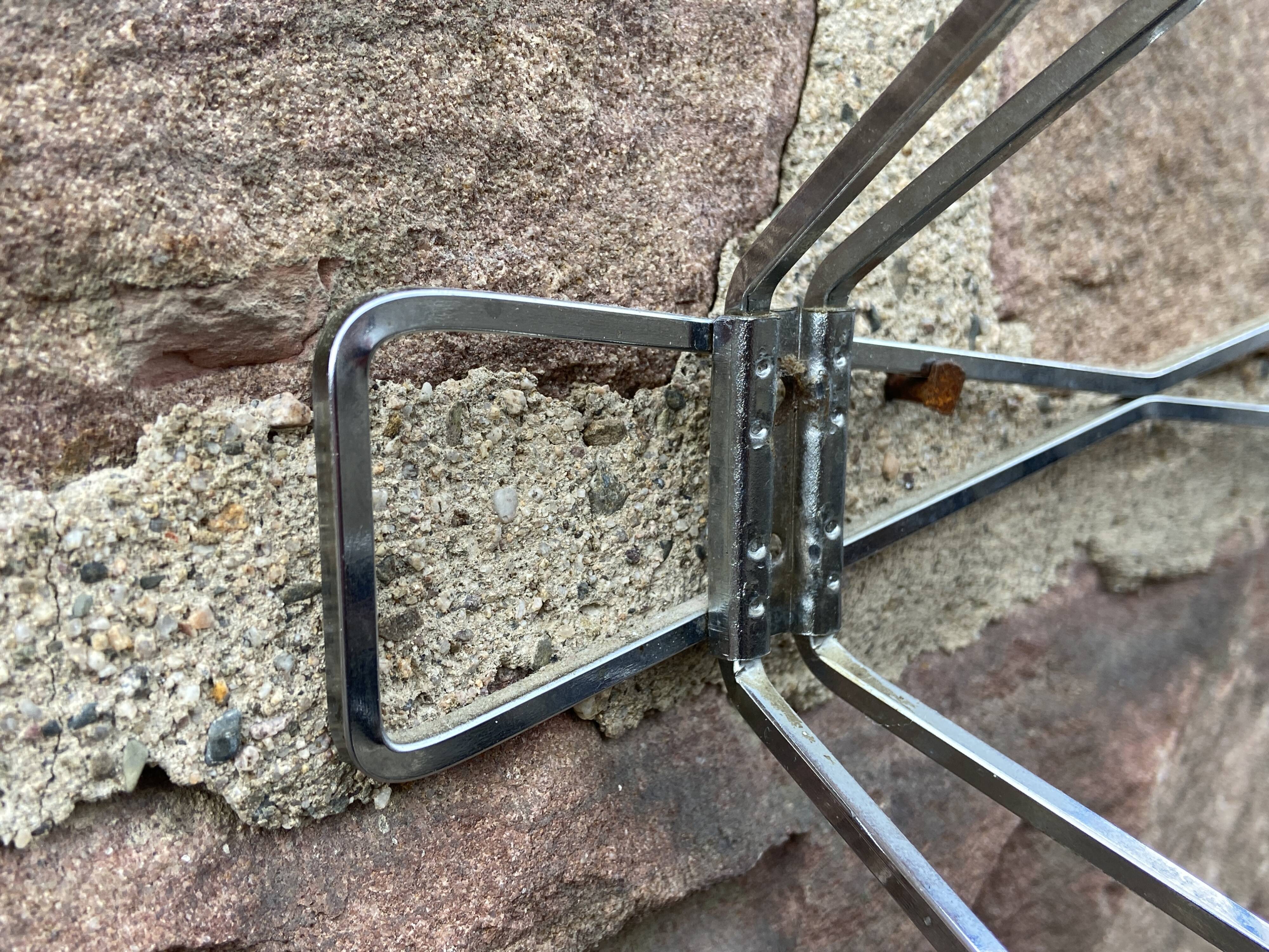 Wall mounted coat rack metal iron vintage mid-century coat hooks 1960s atelier