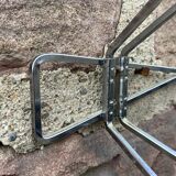 Wall mounted coat rack metal iron vintage mid-century coat hooks 1960s atelier