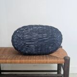 Blue wicker basket