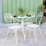 Wrought iron garden furniture
