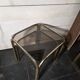 1970s golden metal nesting table