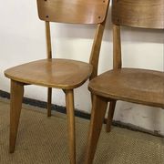 Vintage wooden table and 4 chairs set