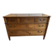 18th-century antique chest of drawers from the Louis XVI period in blonde walnut.