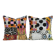 Set of 2 vintage ikat cushion covers 48x51 cm