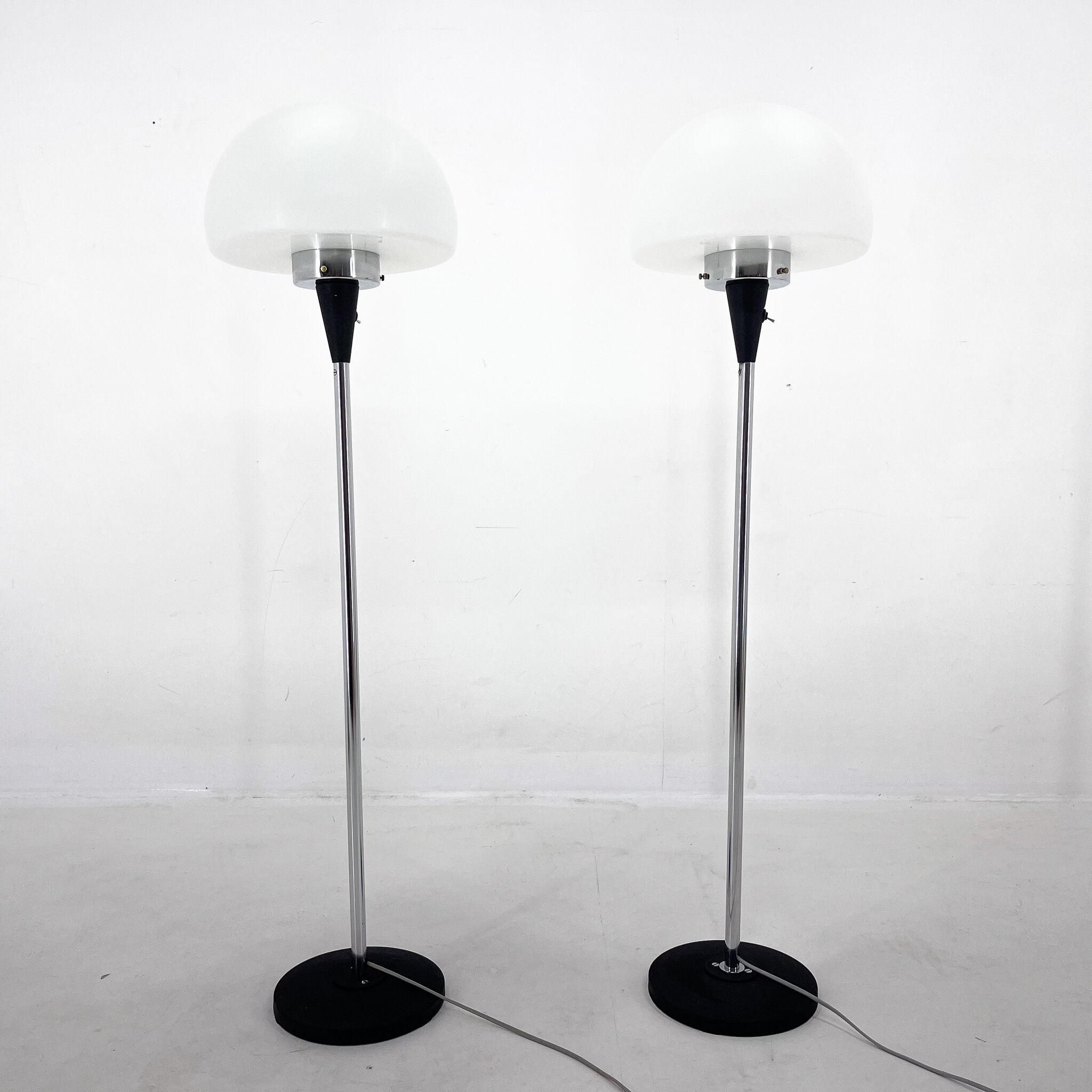 Pair of Two Floor Lamps by Jaroslav Bejvl for Lidokov, 1960s