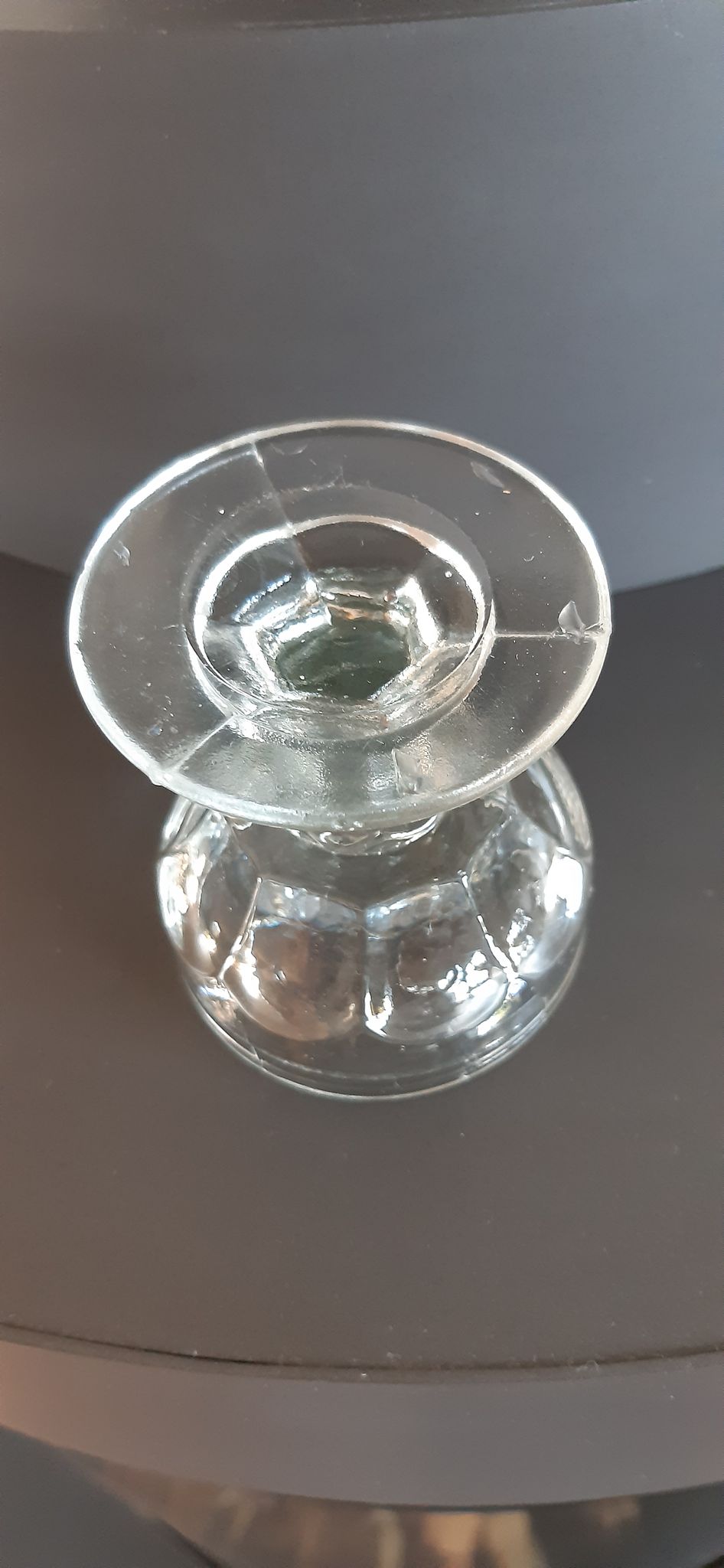 Set of 6 cups in molded glass pressed late nineteenth