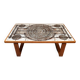 Danish teak ceramic vintage coffee table side table Ox-Art Trioh
