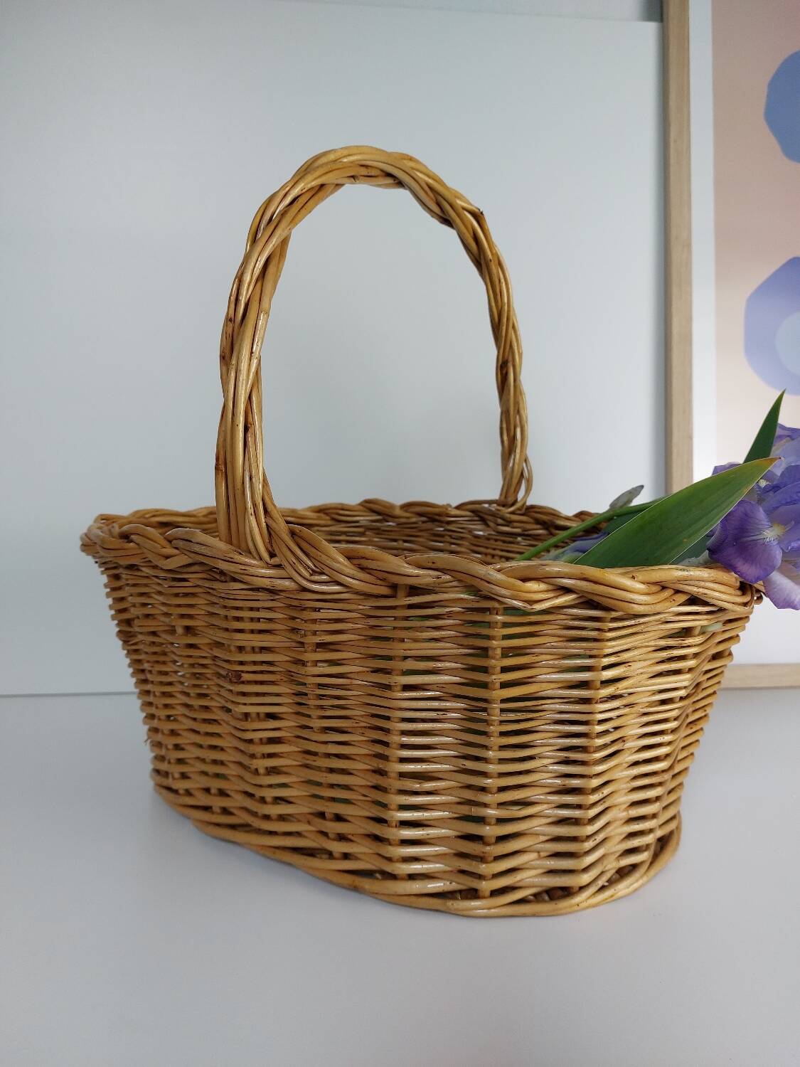 Panier osier tressé