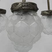 Suspension art déco avec 5 sphères sur 5 tiges
