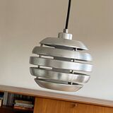 Small aluminum chandelier pendant opaline glass Eglo Leuchten LAMP-7437