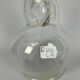 Blown glass carafe with silver frame