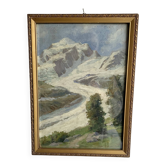 Original Oil Painting – Alpine Landscape, 1908