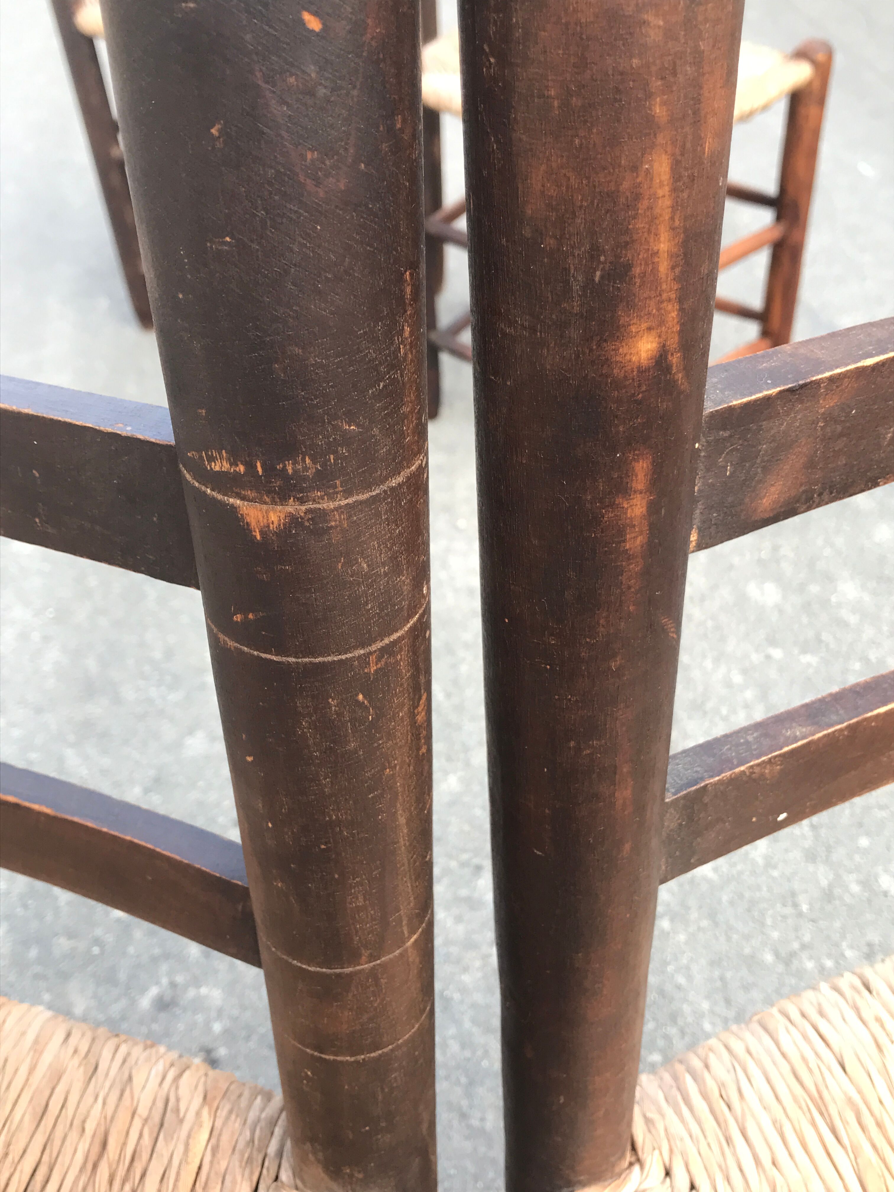 Chaises campagne suisse paille 1950