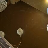 Vintage chrome and glass dining table, Roche Bobois