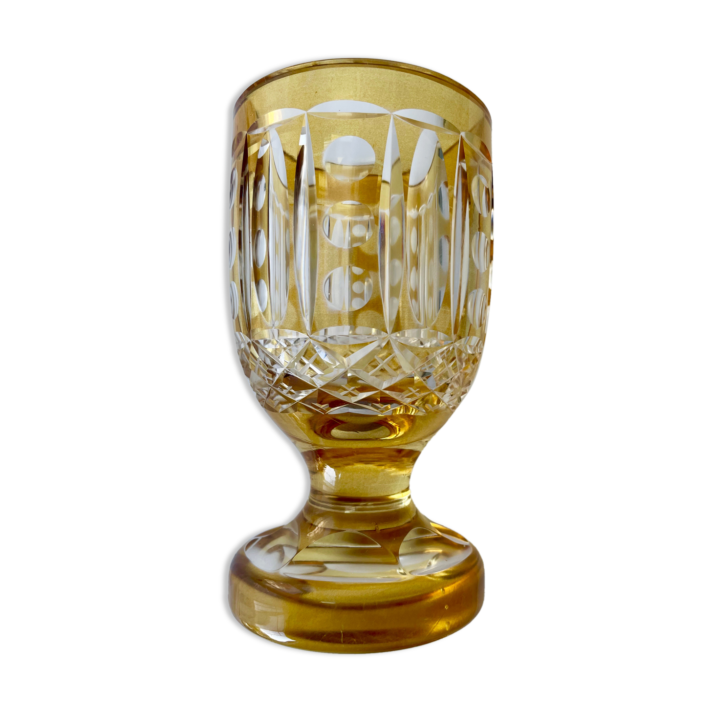 Late 19th century Bohemian crystal vase