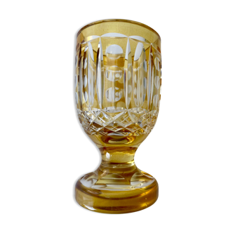 Vase en cristal de Bohème fin XIXe siècle