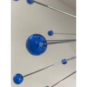 Contemporary blue “star” murano glass sputnik chandelier