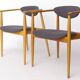 Pair of Mid-Century Armchairs, 1960s–70s German Vintage, Beech Wood