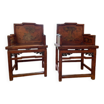 Paire de fauteuils chinois Qing-style