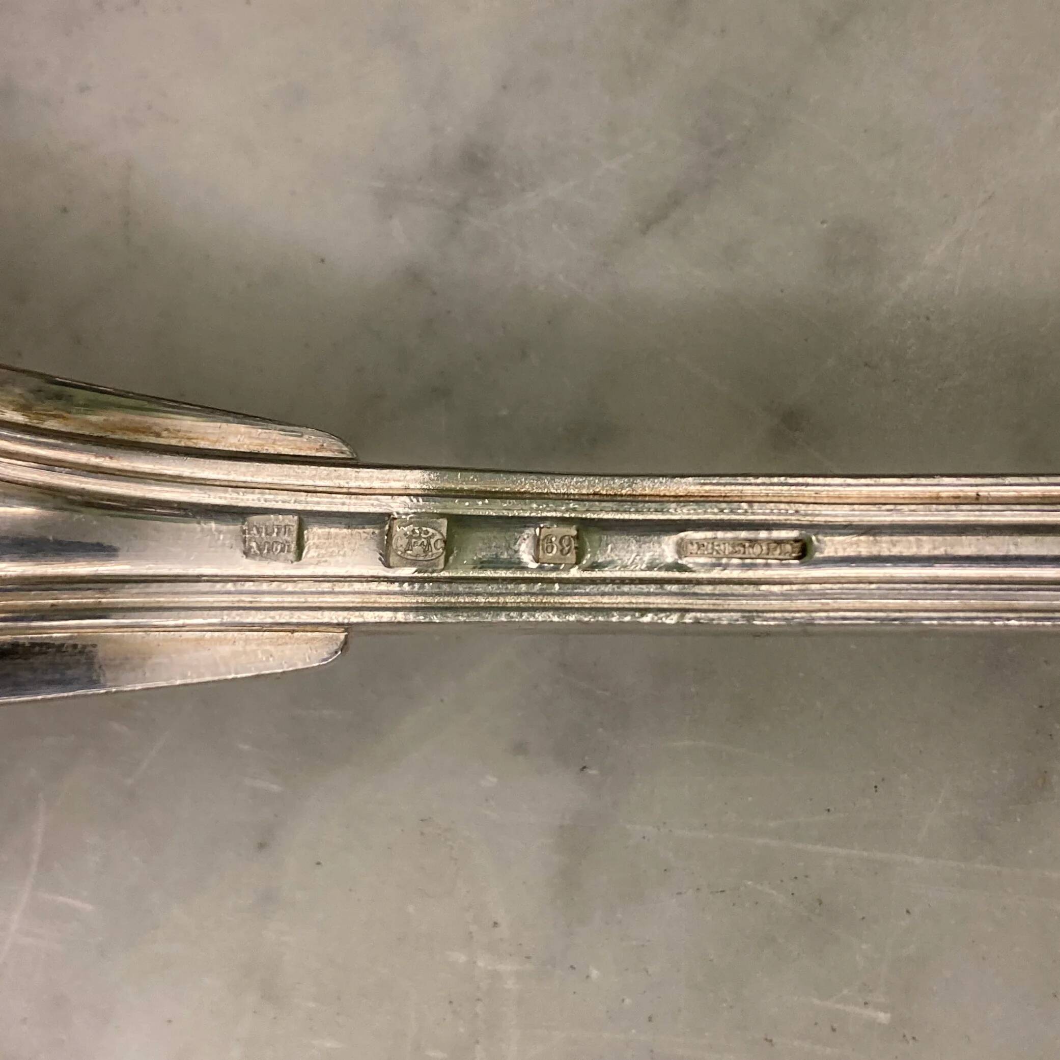 Charles Christofle 6 soup spoons model Chinon