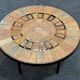 1960s round coffee table Vallauris signed Capron