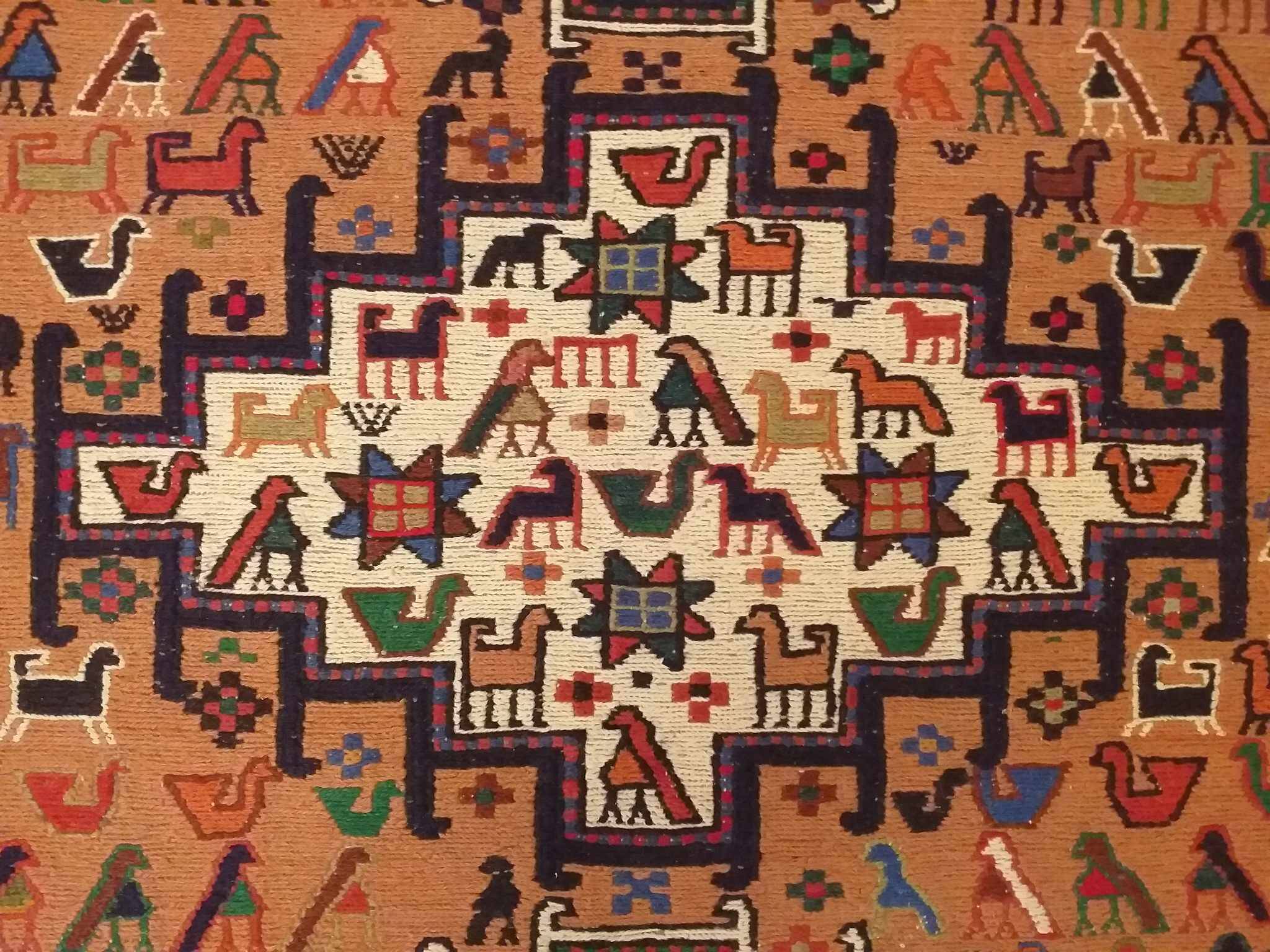 Kilim Anatolian Soumak handmade 142x118cm