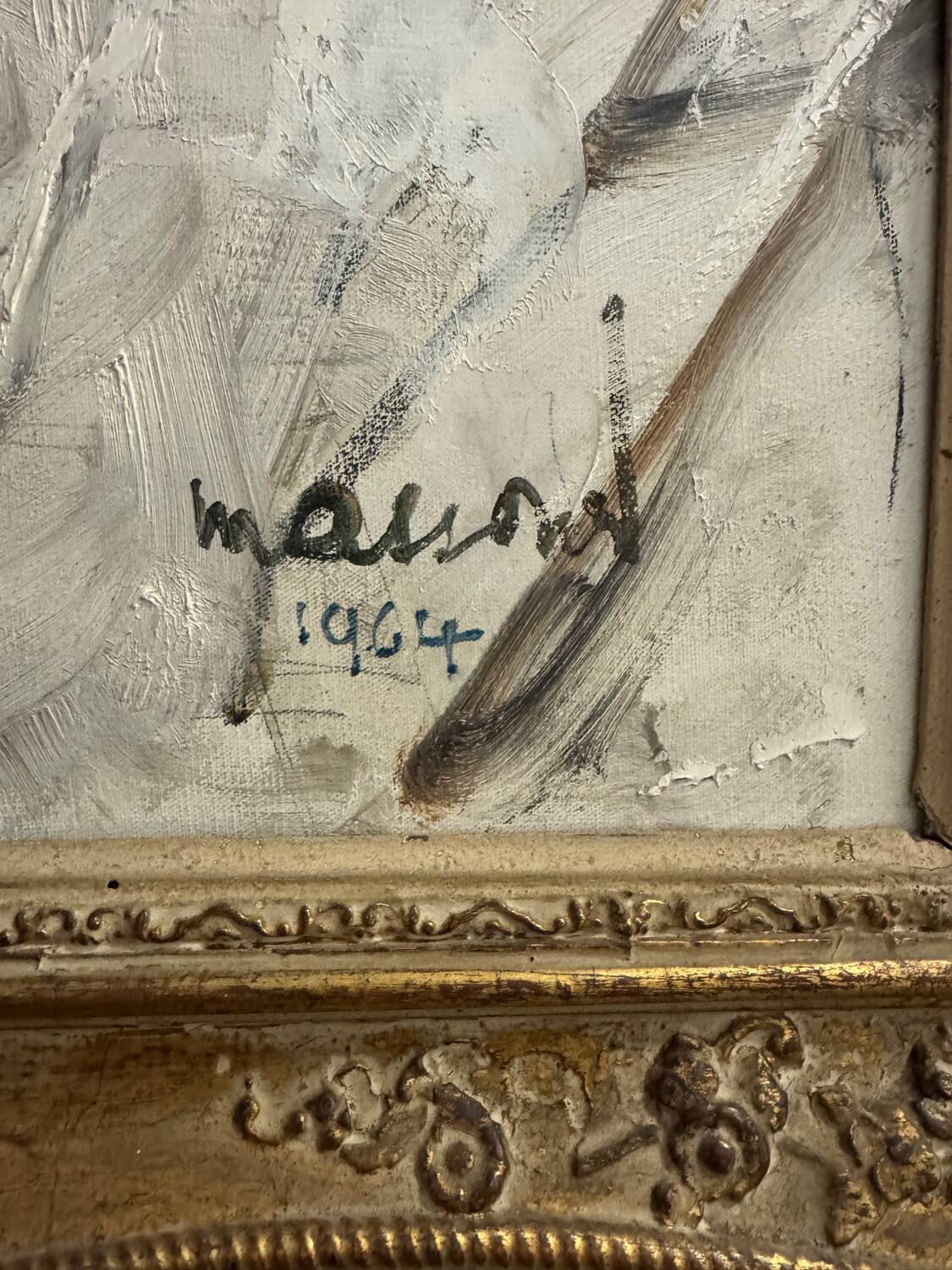 Portrait painting of Armand Massonet 1964