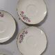 Lot de 6 sous tasse Sarreguemines digoin liseré doré fleurs rose