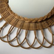 Vintage wicker mirror