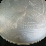Artistar France - Art Nouveau suspension in molded glass and pressed motifs birds
