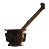 Old bronze mortar