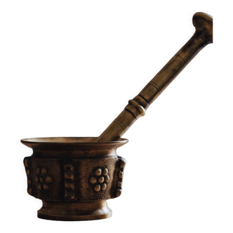 Old bronze mortar