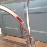 Vintage dining table glass and chrome 1970
