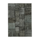 Handmade Anatolian Vintage 171 cm x 242 cm Black Patchwork Carpet
