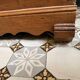 Rustic carved wooden chest trunk