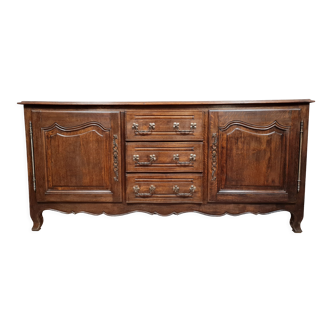 Sideboard Louis XV style in solid oak around 1900