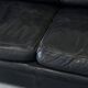 Canapé vintage Roche Bobois – modèle Soleil Noir – cuir noir patiné – 3 places