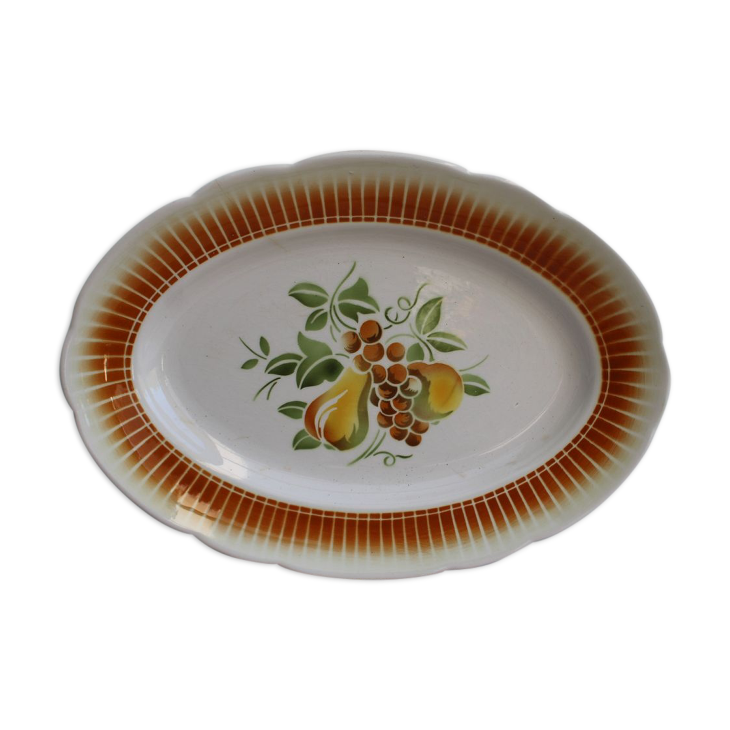 Oval ceramic plate