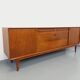 Vintage Scandinavian teak sideboard from the 60s by designer Edvard Valentinsen for Samcom